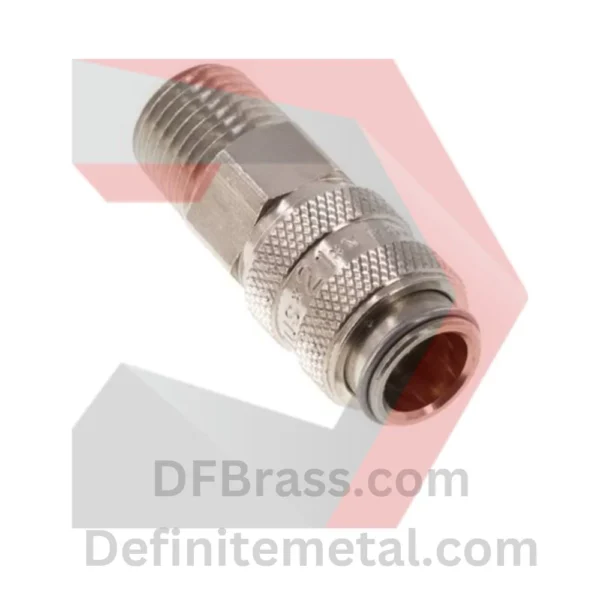 DN 5 Air Coupling Socket Male NPT Double Shut-Off