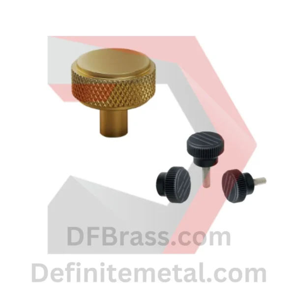 brass Knurled knobs